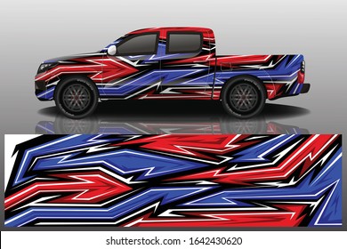 Truck car wrapping decal design