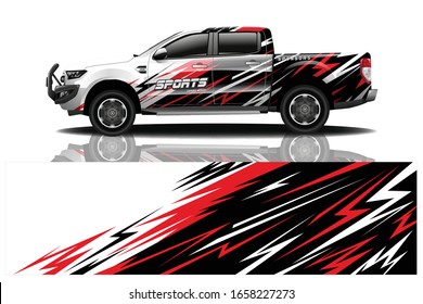 Truck car wrapping decal design