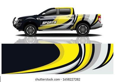 Truck car wrapping decal design