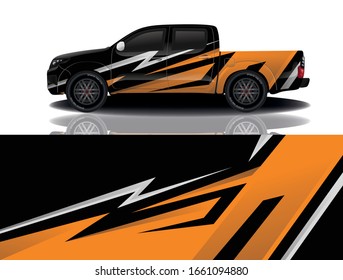 Truck car wrapping decal design