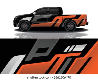 Truck car wrapping decal design