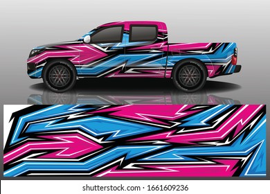 Truck car wrapping decal design