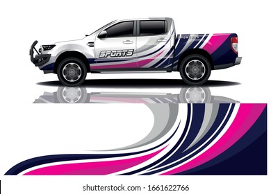 Truck car wrapping decal design