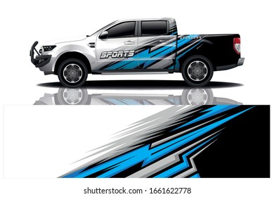 Truck car wrapping decal design