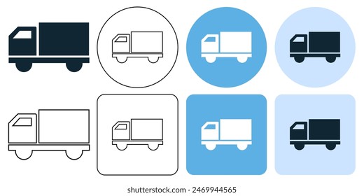 truck, cargo, carry transportation, order vehicle distribution, shipment or delivery sign icon symbol ui and ux design, glyphs and stroke line icon	