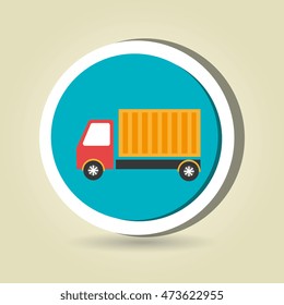 truck cargo delivery goods vector illustration eps 10