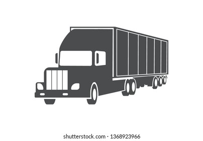 Truck, cargo, delivery service symbol isolated on white background.