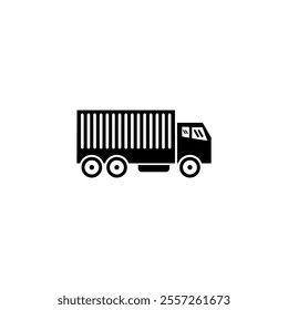 Truck cargo icon vector. vehicle icon logo vector