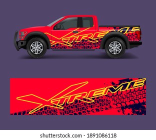 truck and cargo van wrap vector, Car decal wrap design. Graphic abstract stripe designs for vehicle, race, offroad, adventure and livery car