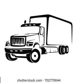 TRUCK CARGO VECTOR. BIG TRUCK ILLUSTRATION.