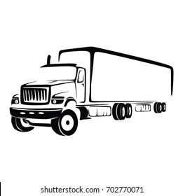 TRUCK CARGO VECTOR. BIG TRUCK ILLUSTRATION.