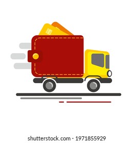 The truck carries credit cards. Fast loans, money. Bank transportation.