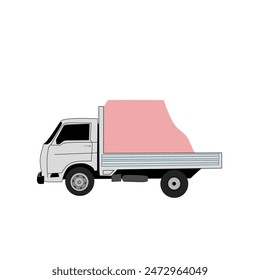 the truck carries a lot of goods