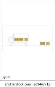 truck carry vector icon for transport