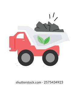 Truck carrying coal, representing the environmental impact of mining