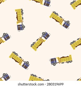 truck , cartoon seamless pattern background