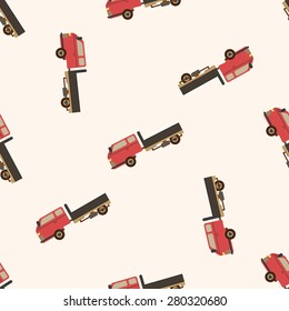 truck , cartoon seamless pattern background