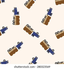 truck , cartoon seamless pattern background
