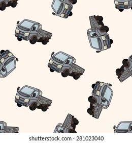 truck , cartoon seamless pattern background