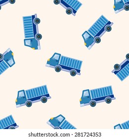 truck , cartoon seamless pattern background