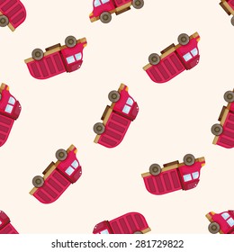 truck , cartoon seamless pattern background