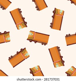 truck , cartoon seamless pattern background