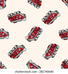 truck , cartoon seamless pattern background