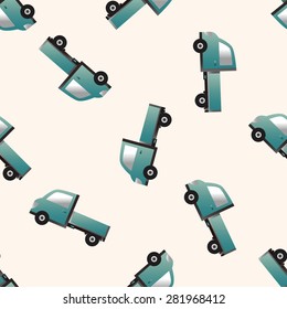 truck , cartoon seamless pattern background