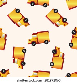 truck , cartoon seamless pattern background