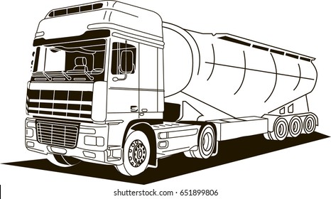 Truck. cement truck. Graphics