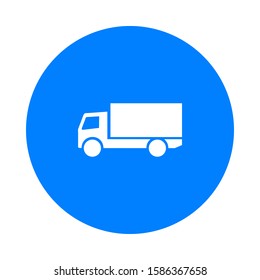 Truck and circle on white