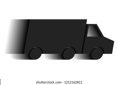 Truck circulating quick delivery.