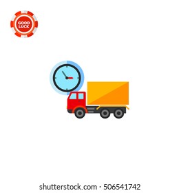 Truck and clock Icon
