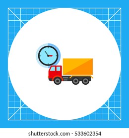 Truck and clock Icon