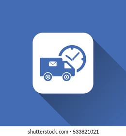 truck and clock icon