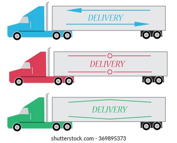 Truck collection flat design background