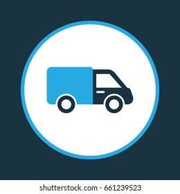 Truck Colorful Icon Symbol. Premium Quality Isolated Lorry Element In Trendy Style.