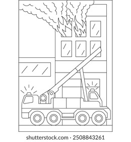 truck coloring book page for kids and adults creative coloring mindful relaxation activity