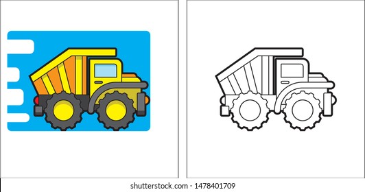 Truck Coloring for Kids Exercise