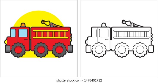 Truck Coloring for Kids Exercise