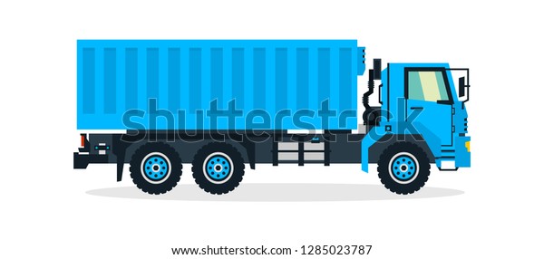 Truck, commercial\
transport, transport for the delivery of goods. Shipping. Vector\
illustration