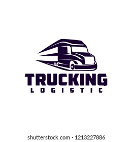 Truck Company Transportation Logo Illustration