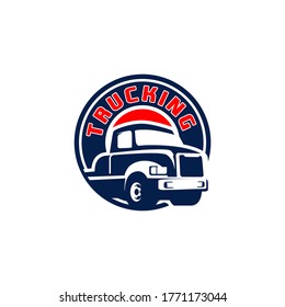 Truck Company Transportation Logo Illustration