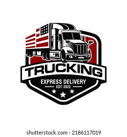 Truck Company Transportation Logo Illustration