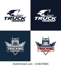 Truck Company Transportation Logo set Illustration