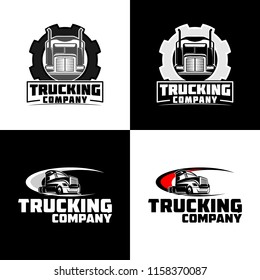 Truck Company Transportation Logo set Illustration