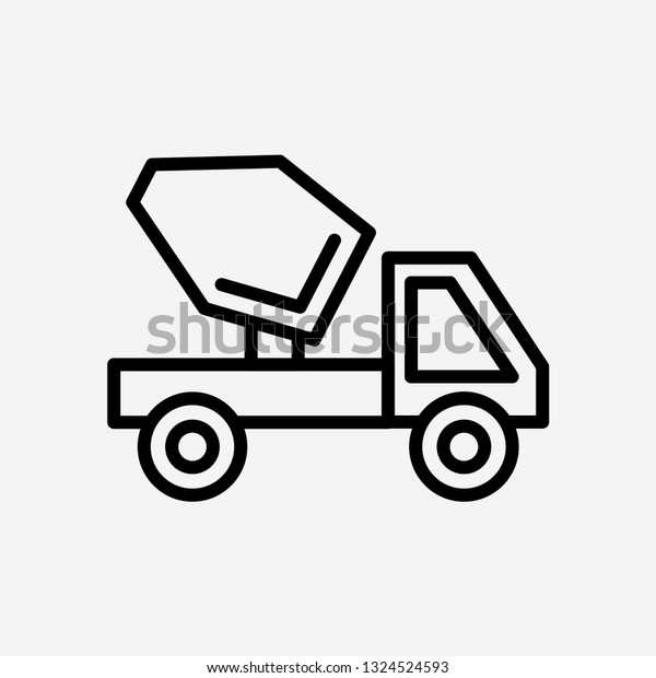 Truck concept line icon. Simple\
element illustration. Truck concept outline symbol design. Can be\
used for web and mobile UI/UX . Modern vector\
style
