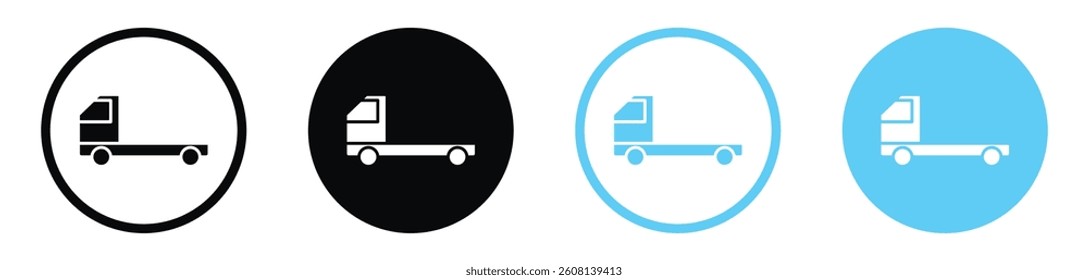 Truck container empty icon collection. vector illustration set