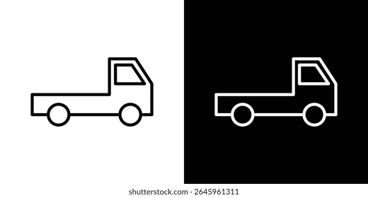 Truck container empty icon Flat style logo vector. perfect for UI designs