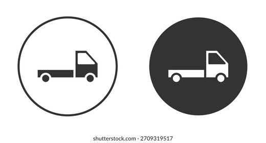 Ícone vazio do contêiner do caminhão no estilo de glifo para Design da Web. Ícones de UI UX